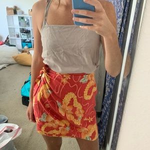 Floral Wrap Skirt